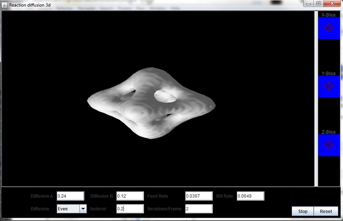 Reaction Diffusion OpenGL user Interface