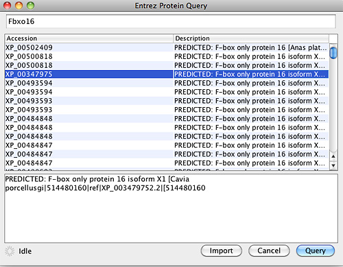 GeneCoder NCBI Protein Search