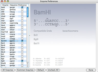 Restriction Enzyme Library